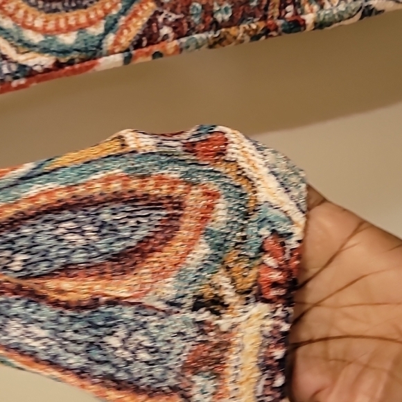 Chico's Women's Paisley Knit Top Size XSP - Picture 5 of 8